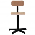 Swivel plywood chair with a screw