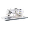 JUKI LU2860-7 2-needle lockstitch machine with flat bed and unison-feed